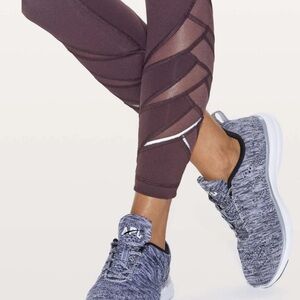 lululemon athletica Maroon Mesh Leggings